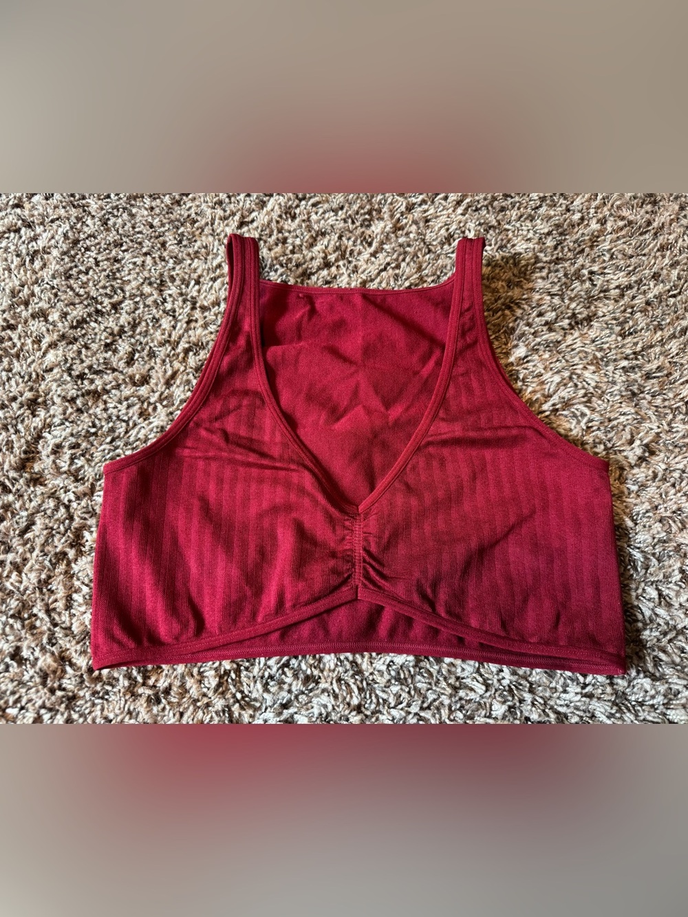 Colsie Maroon Ribbed Bralette